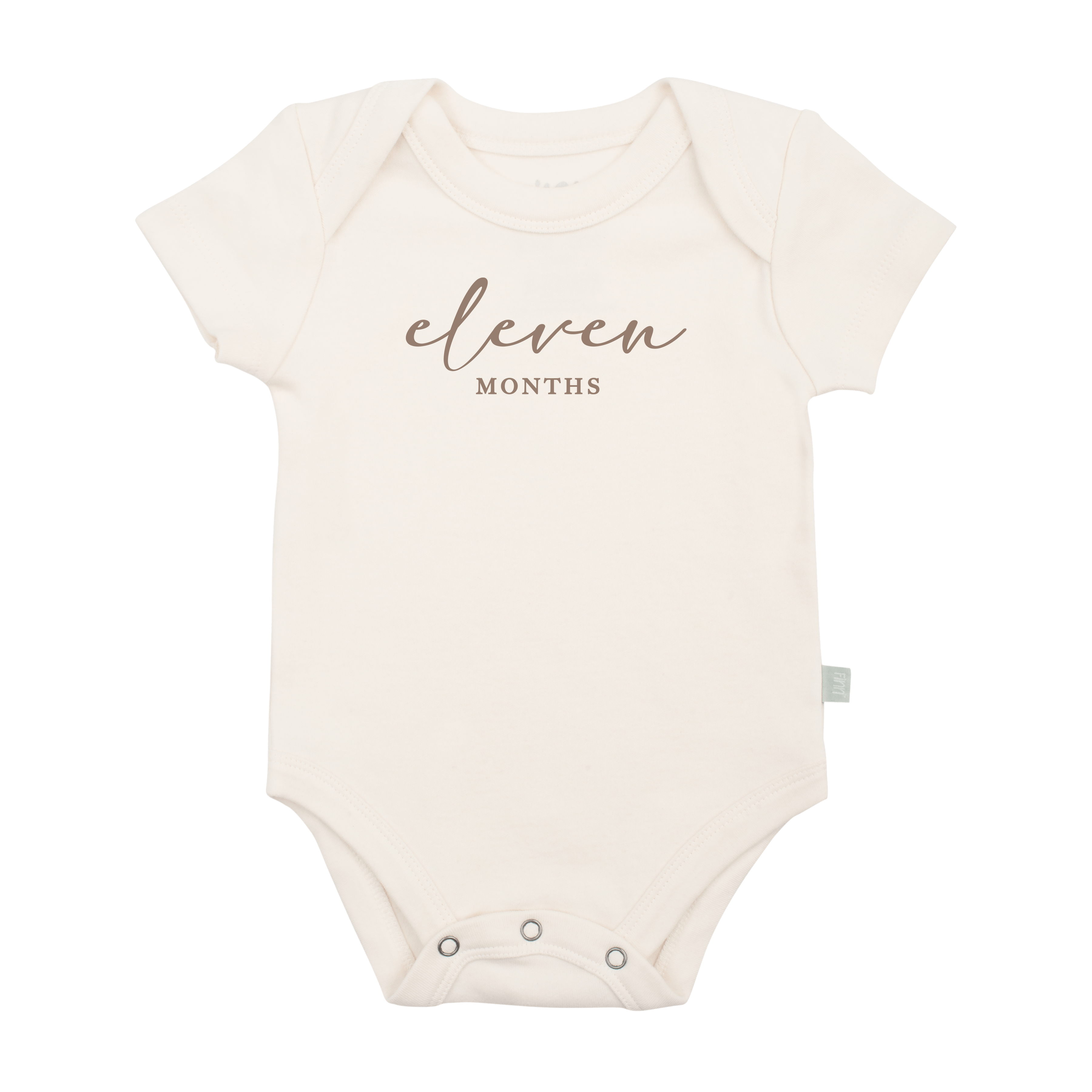 graphic bodysuit | eleven months milestone taupe - Aaria Tees Aaria Tees