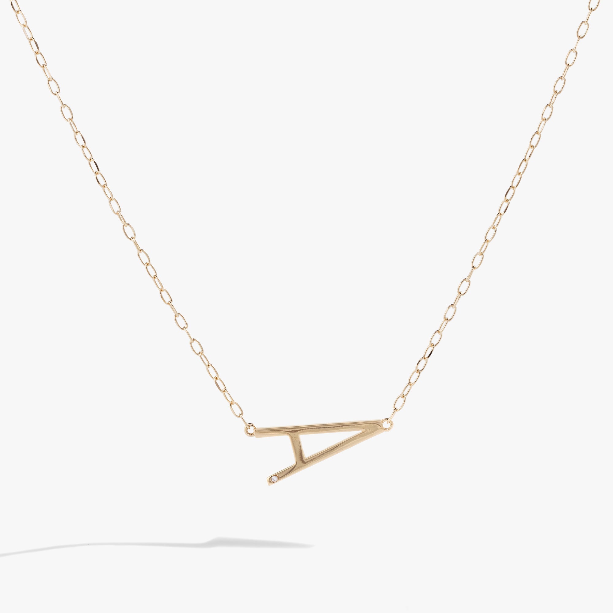 Initial A Precious Elongated Necklace - Aaria Tees Aaria Tees