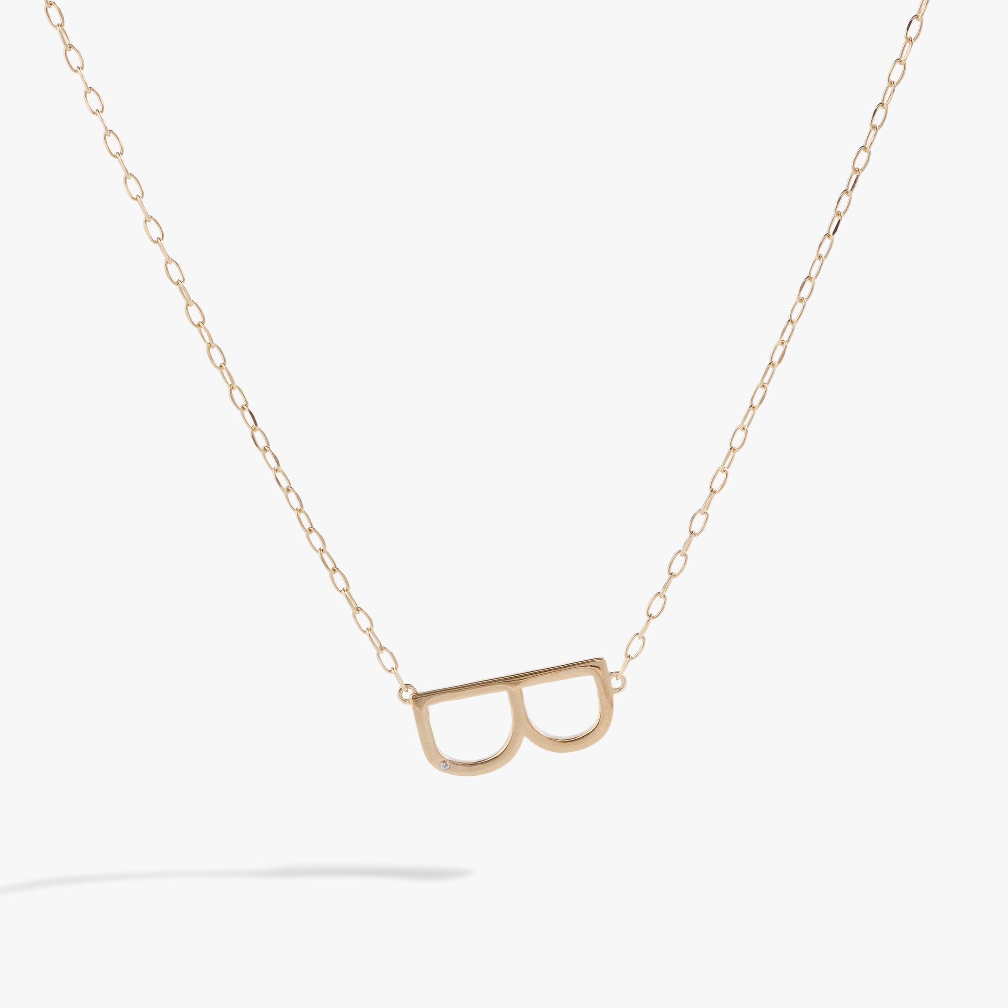Initial B Precious Elongated Necklace - Aaria Tees Aaria Tees