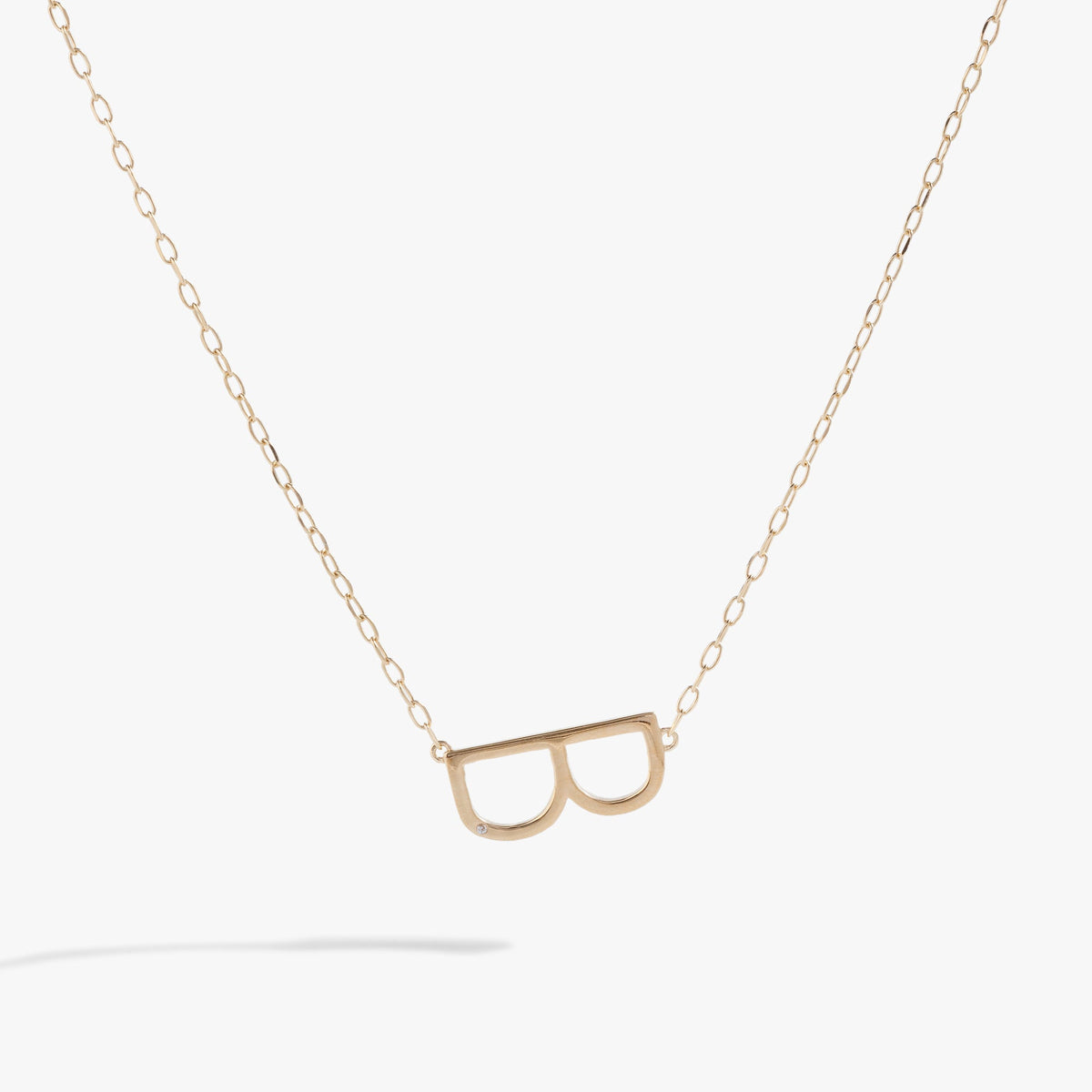 Initial B Precious Elongated Necklace - Aaria Tees