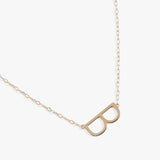 Initial B Precious Elongated Necklace - Aaria Tees Aaria Tees