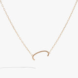 Initial C Precious Elongated Necklace - Aaria Tees Aaria Tees