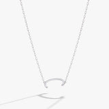 Initial C Precious Elongated Necklace - Aaria Tees Aaria Tees