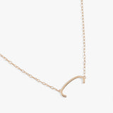 Initial C Precious Elongated Necklace - Aaria Tees Aaria Tees