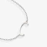Initial C Precious Elongated Necklace - Aaria Tees Aaria Tees