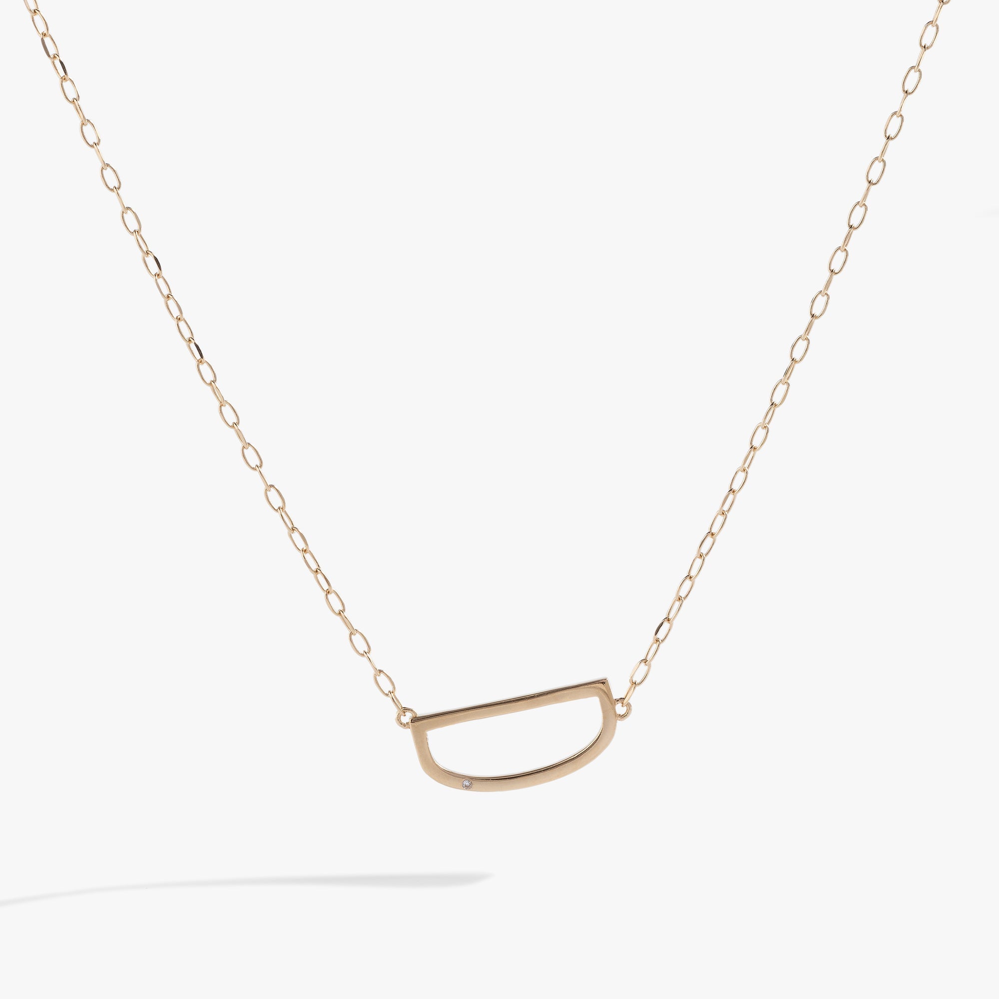Initial D Precious Elongated Necklace - Aaria Tees Aaria Tees
