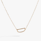 Initial D Precious Elongated Necklace - Aaria Tees Aaria Tees