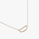 Initial D Precious Elongated Necklace - Aaria Tees Aaria Tees
