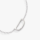 Initial D Precious Elongated Necklace - Aaria Tees Aaria Tees