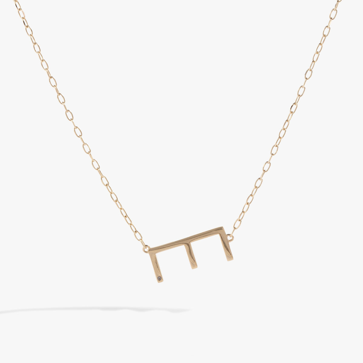 Initial E Precious Elongated Necklace - Aaria Tees