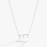 Initial E Precious Elongated Necklace - Aaria Tees Aaria Tees