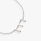 Initial E Precious Elongated Necklace - Aaria Tees Aaria Tees