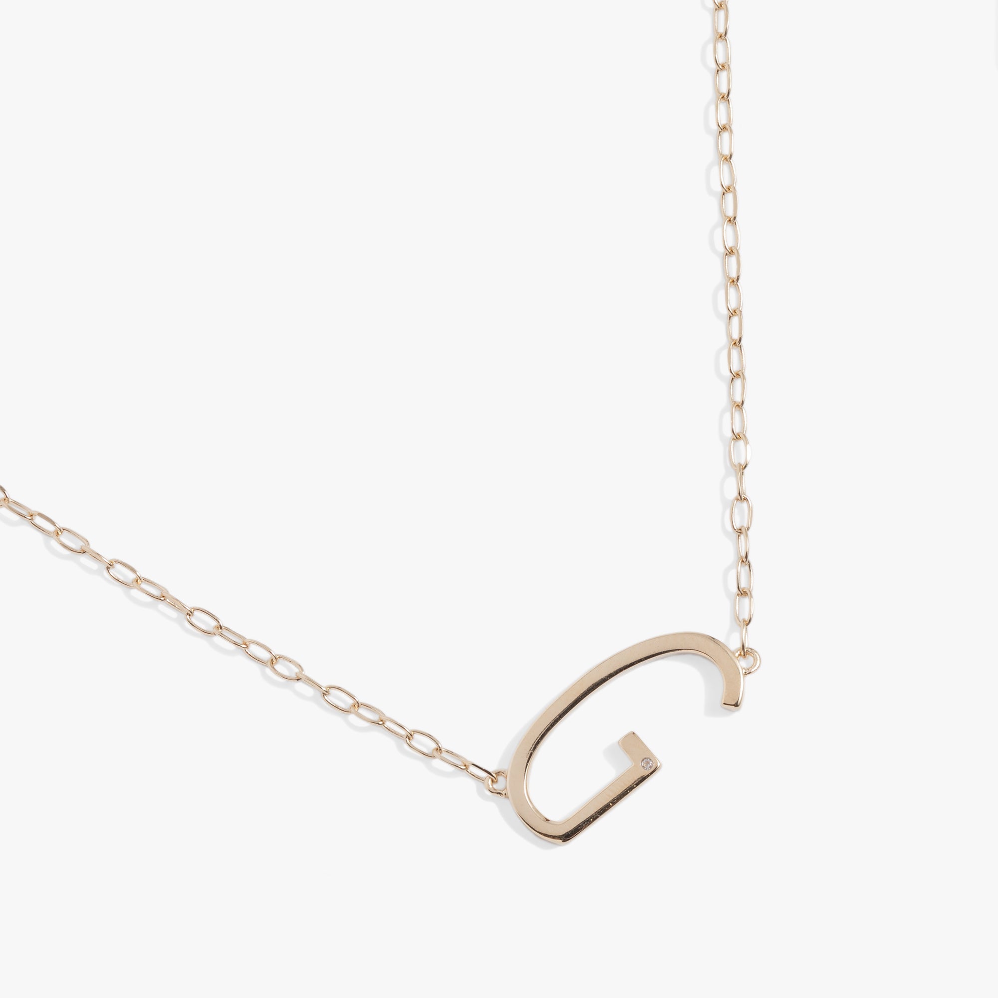 Initial G Precious Elongated Necklace - Aaria Tees Aaria Tees