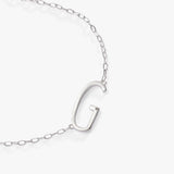 Initial G Precious Elongated Necklace - Aaria Tees Aaria Tees