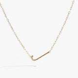 Initial J Precious Elongated Necklace - Aaria Tees Aaria Tees