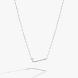 Initial J Precious Elongated Necklace - Aaria Tees Aaria Tees