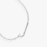 Initial J Precious Elongated Necklace - Aaria Tees Aaria Tees