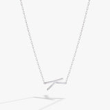 Initial K Precious Elongated Necklace - Aaria Tees Aaria Tees