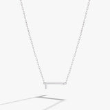 Initial L Precious Elongated Necklace - Aaria Tees Aaria Tees