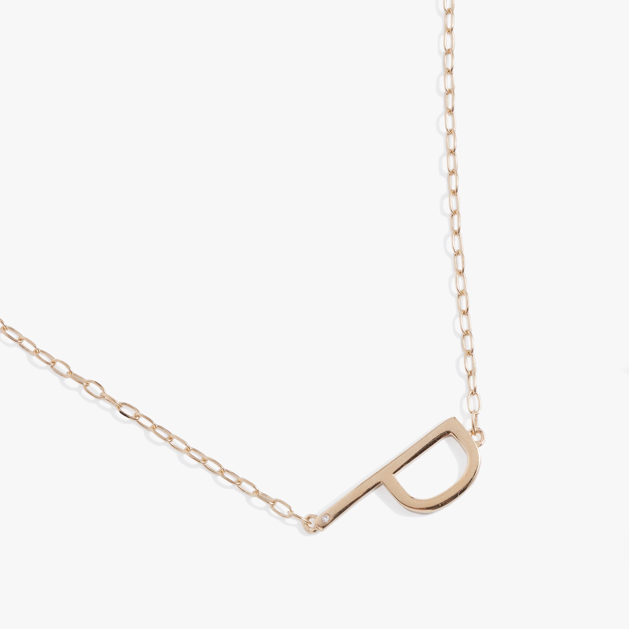Initial P Precious Elongated Necklace - Aaria Tees Aaria Tees