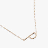 Initial P Precious Elongated Necklace - Aaria Tees Aaria Tees