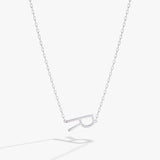 Initial R Precious Elongated Necklace - Aaria Tees Aaria Tees