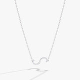 Initial S Precious Elongated Necklace - Aaria Tees Aaria Tees