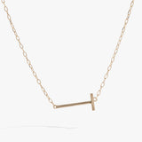Initial T Precious Elongated Necklace - Aaria Tees Aaria Tees