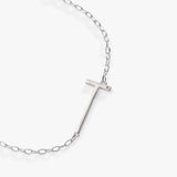 Initial T Precious Elongated Necklace - Aaria Tees Aaria Tees
