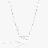 Initial V Precious Elongated Necklace - Aaria Tees Aaria Tees
