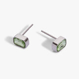 August Emerald-Cut Birthstone Stud Earrings - Aaria Tees Aaria Tees