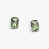 August Emerald-Cut Birthstone Stud Earrings - Aaria Tees Aaria Tees
