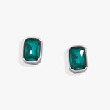 December Emerald-Cut Birthstone Stud Earrings - Aaria Tees Aaria Tees