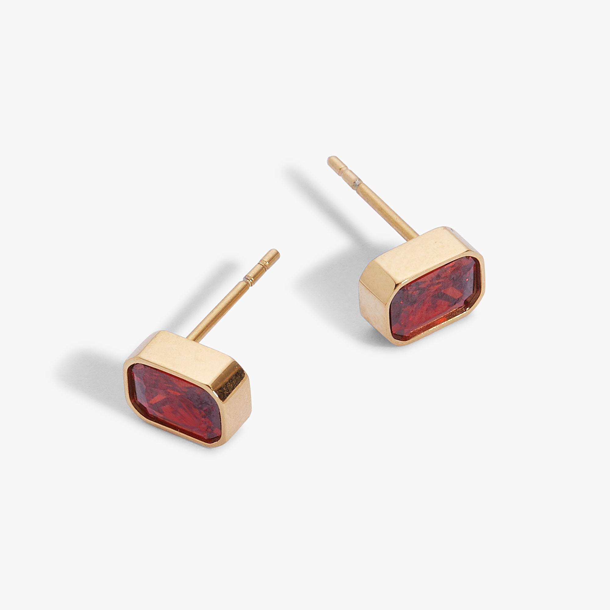 January Emerald-Cut Birthstone Stud - Aaria Tees Aaria Tees