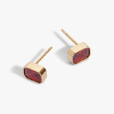 January Emerald-Cut Birthstone Stud - Aaria Tees Aaria Tees