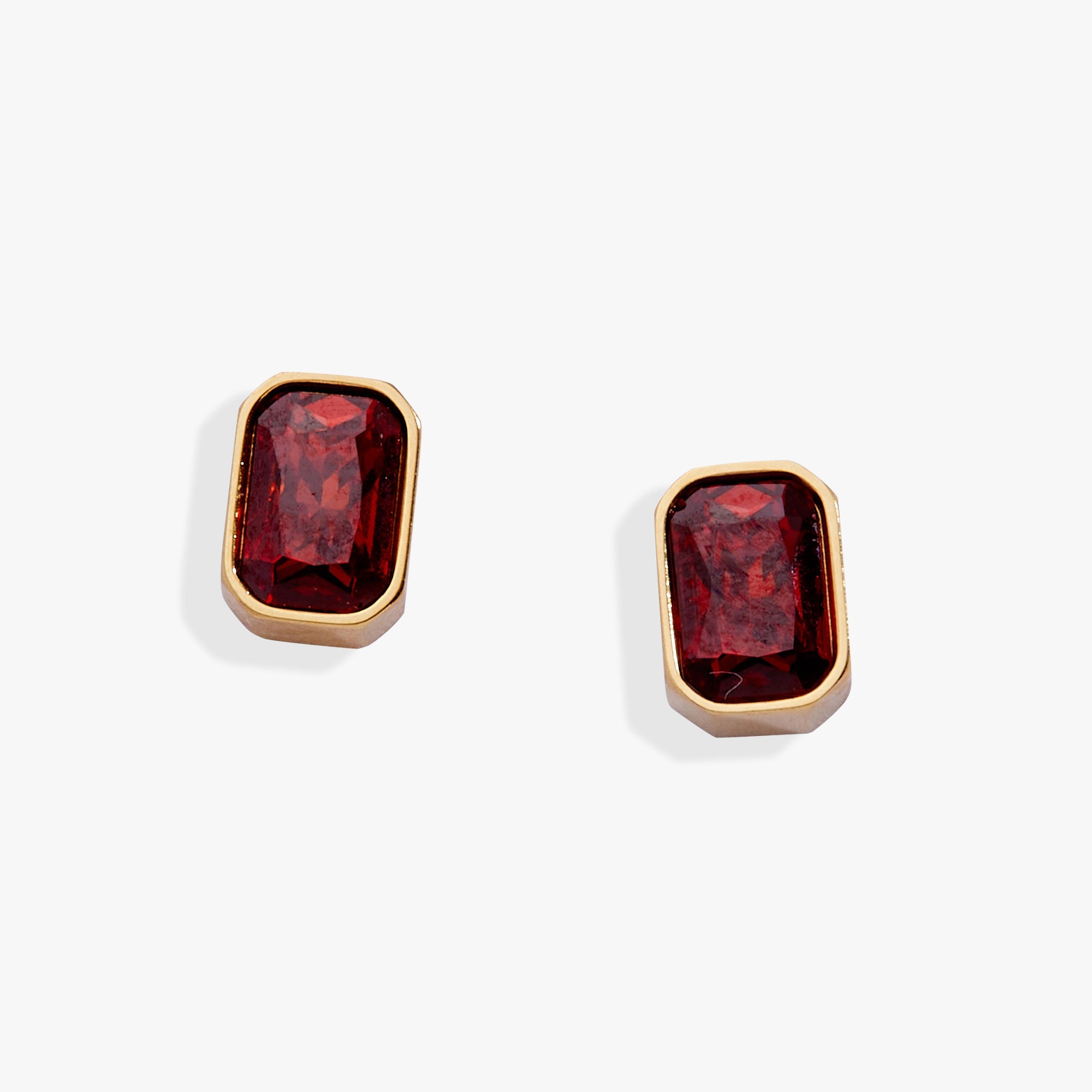 January Emerald-Cut Birthstone Stud - Aaria Tees Aaria Tees