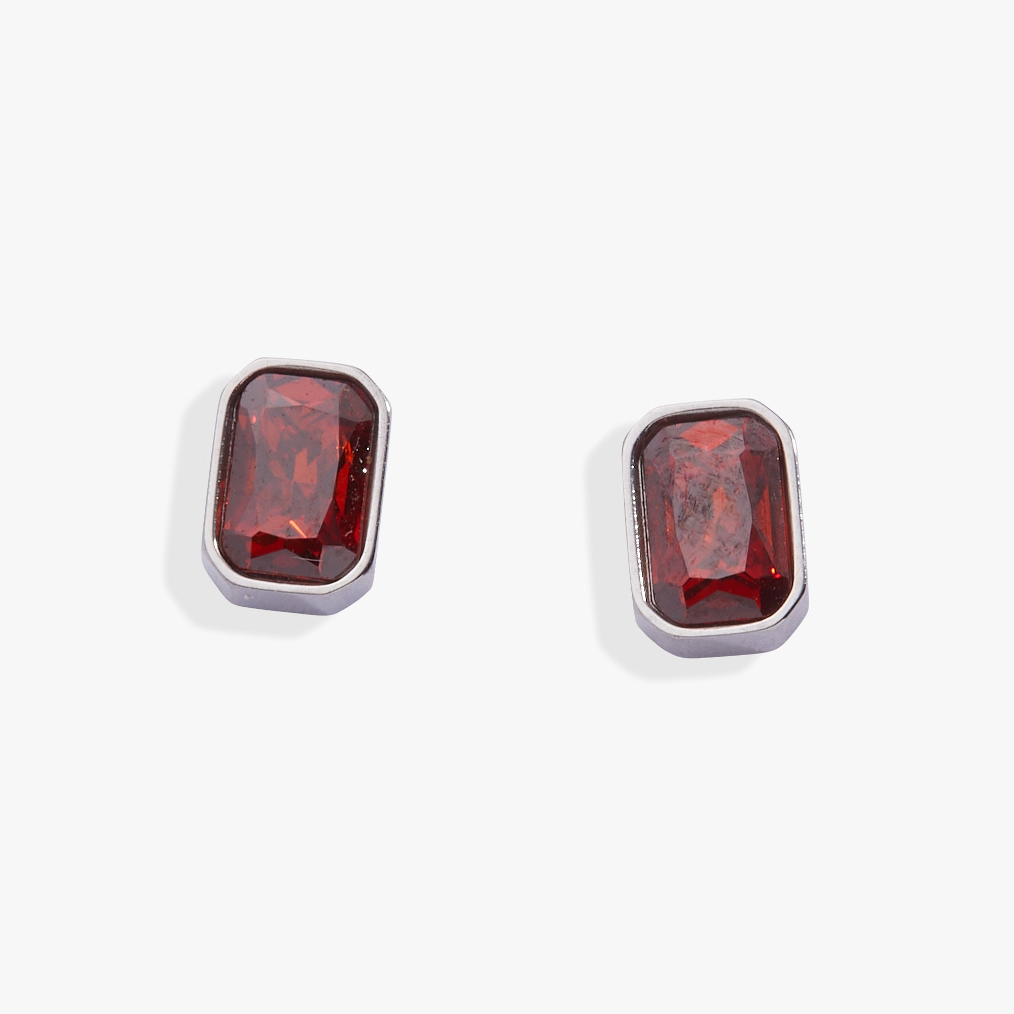 January Emerald-Cut Birthstone Stud - Aaria Tees Aaria Tees