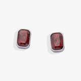 January Emerald-Cut Birthstone Stud - Aaria Tees Aaria Tees