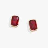 July Emerald-Cut Birthstone Stud Earrings - Aaria Tees Aaria Tees
