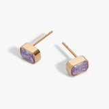 June Emerald-Cut Birthstone Stud Earrings - Aaria Tees Aaria Tees