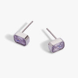 June Emerald-Cut Birthstone Stud Earrings - Aaria Tees Aaria Tees