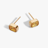 November Emerald-Cut Birthstone Stud Earrings - Aaria Tees Aaria Tees
