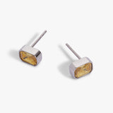 November Emerald-Cut Birthstone Stud Earrings - Aaria Tees Aaria Tees