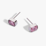 October Emerald-Cut Birthstone Stud Earrings - Aaria Tees Aaria Tees