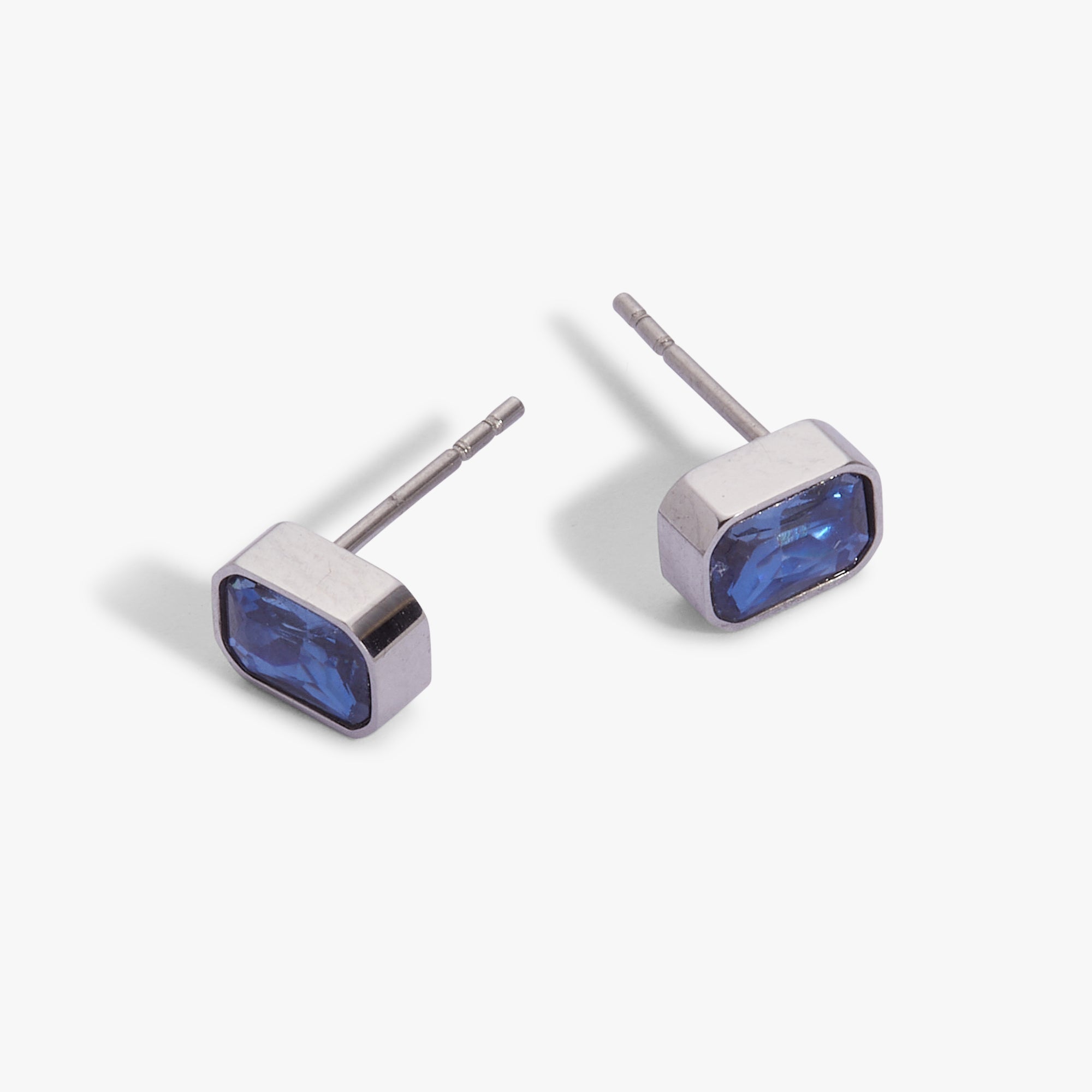 September Emerald-Cut Birthstone Stud Earrings - Aaria Tees Aaria Tees