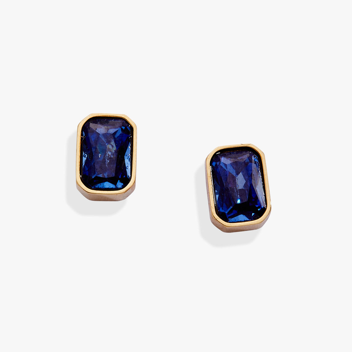 September Emerald-Cut Birthstone Stud Earrings - Aaria Tees