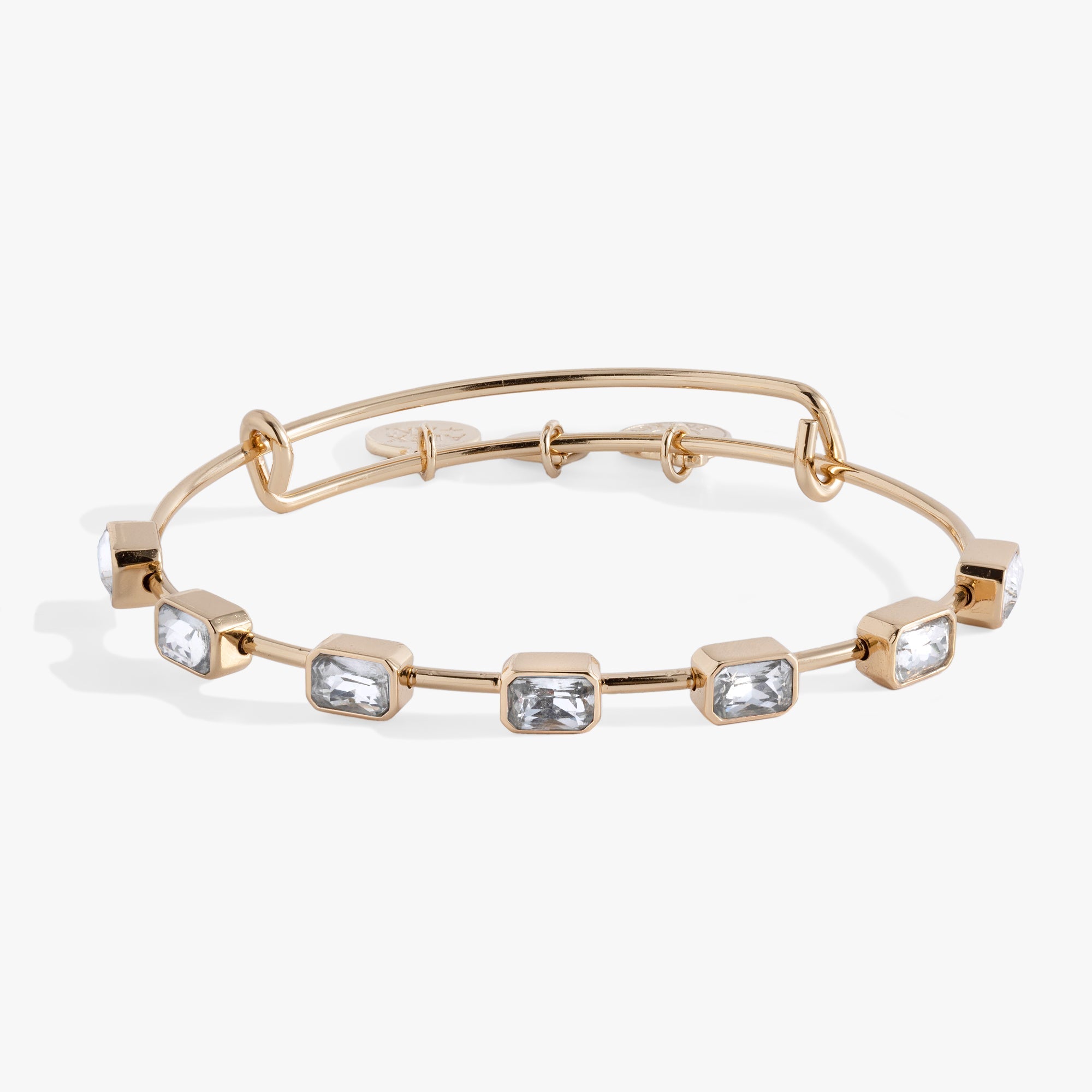 April Birthstone Emerald Cut Bangle - Aaria Tees Aaria Tees