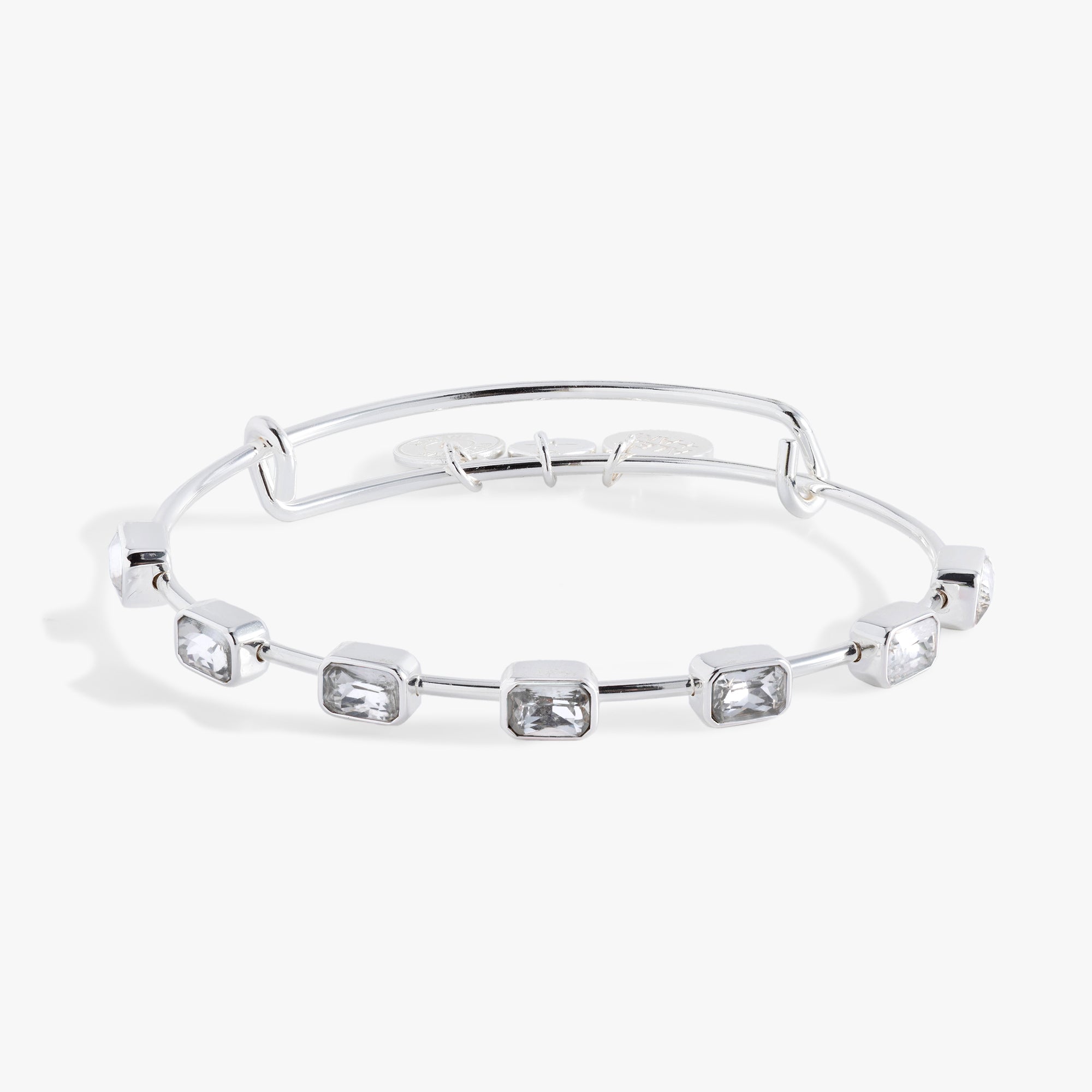 April Birthstone Emerald Cut Bangle - Aaria Tees Aaria Tees