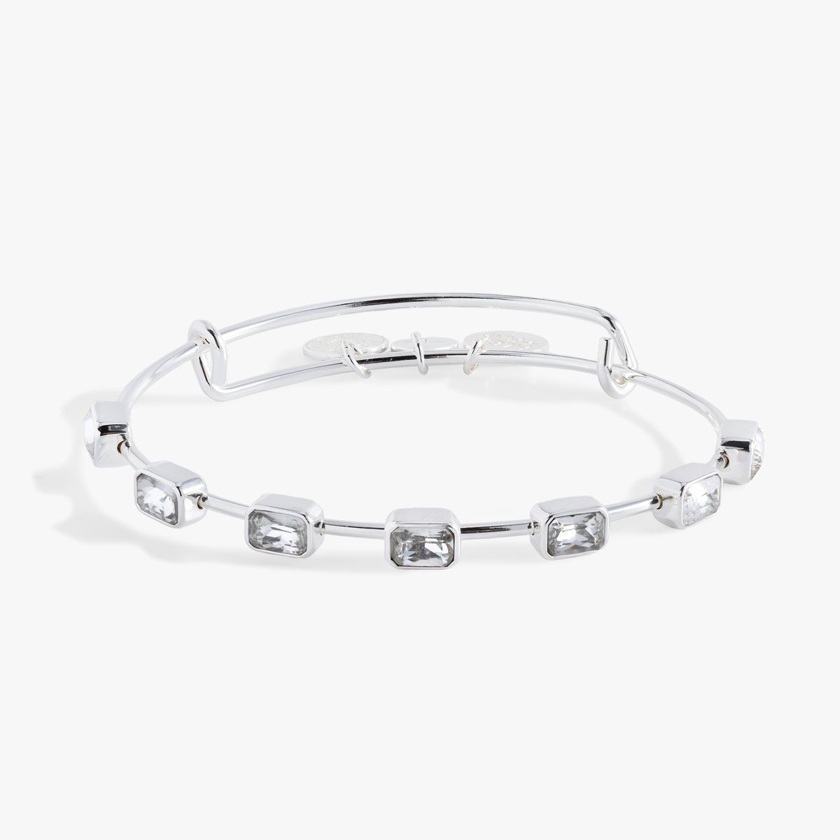 April Birthstone Emerald Cut Bangle - Aaria Tees