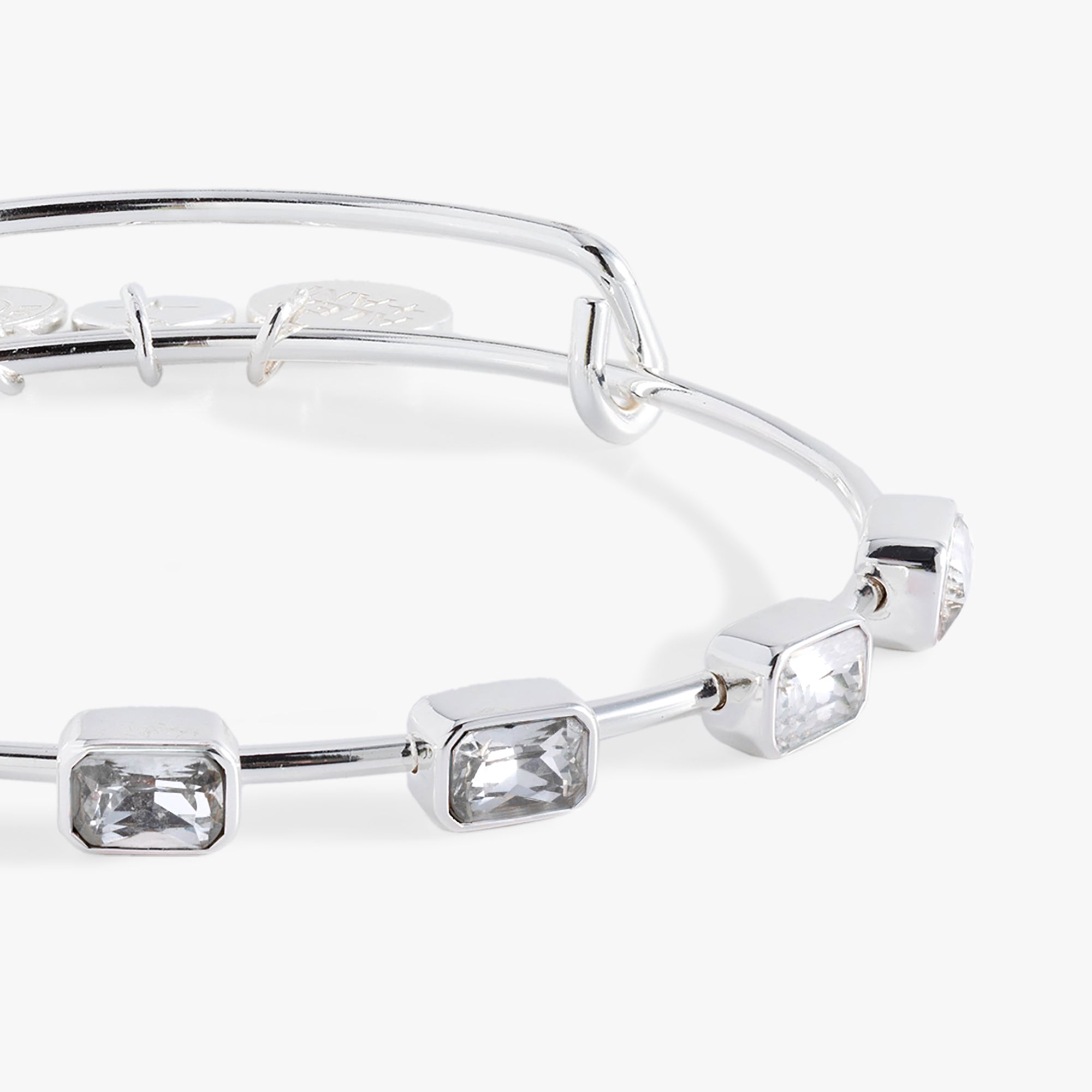 April Birthstone Emerald Cut Bangle - Aaria Tees Aaria Tees